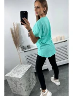 Bavlněná halenka s kapsičkou mint