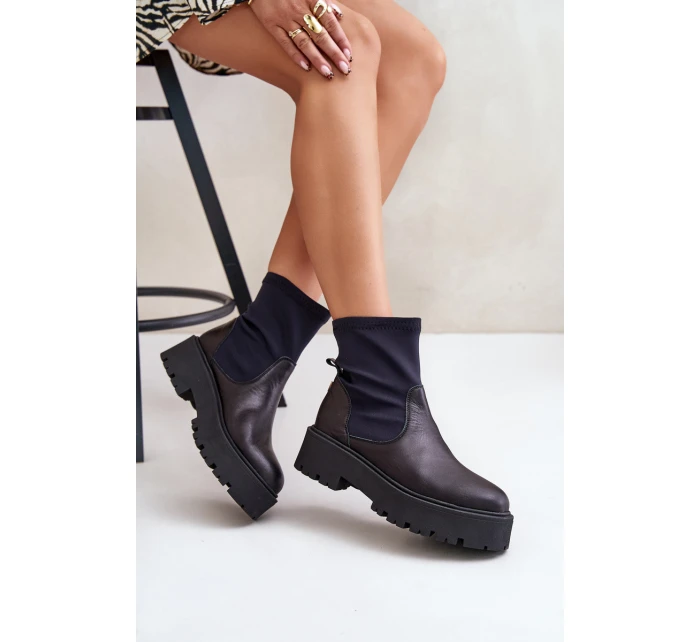 Zazoo 2947 Dámské boty z přírodní kůže černé