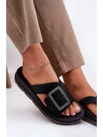 Dámské Pantofle S Přezkou Černé model 21695857 - Zaxy Dámské Pantofle S Přezkou Černé model 21695857 - Zaxy