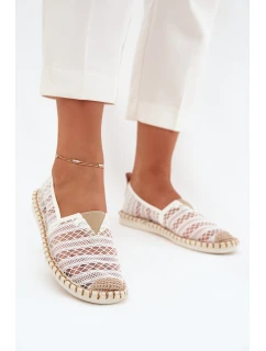 Dámské Krajkové Espadrilky S Síťkou Bílé Faylira