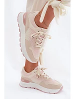 Dámské tenisky na platformě Béžové model 22099931 - Boto Dámské tenisky na platformě Béžové model 22099931 - Boto