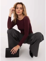 Bluzka IT BZ model 21757360 bordowy - FPrice Bluzka IT BZ model 21757360 bordowy - FPrice