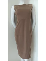 Dámské šaty bez rukávů model 21219938 hnědé - Koucla