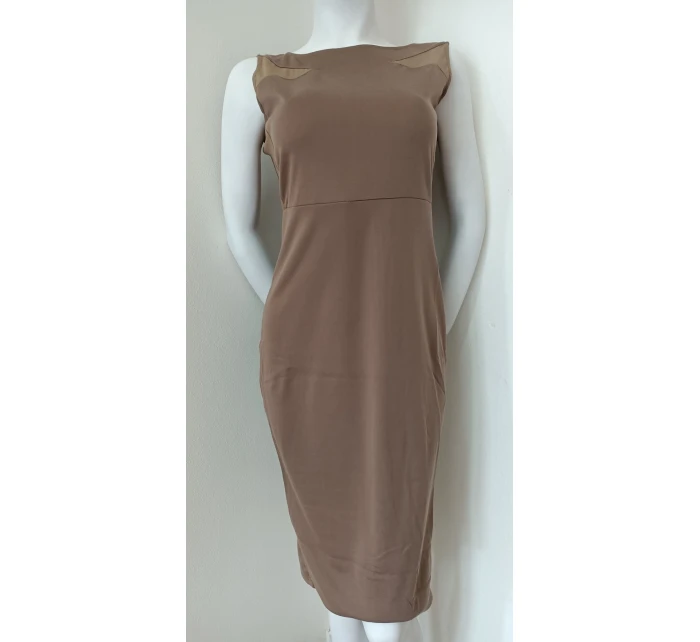 Dámské šaty bez rukávů model 21219938 hnědé - Koucla