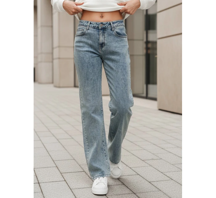 Dámské džínové kalhoty s rovnými nohavicemi TANIALES blue FashionStreet UY2670