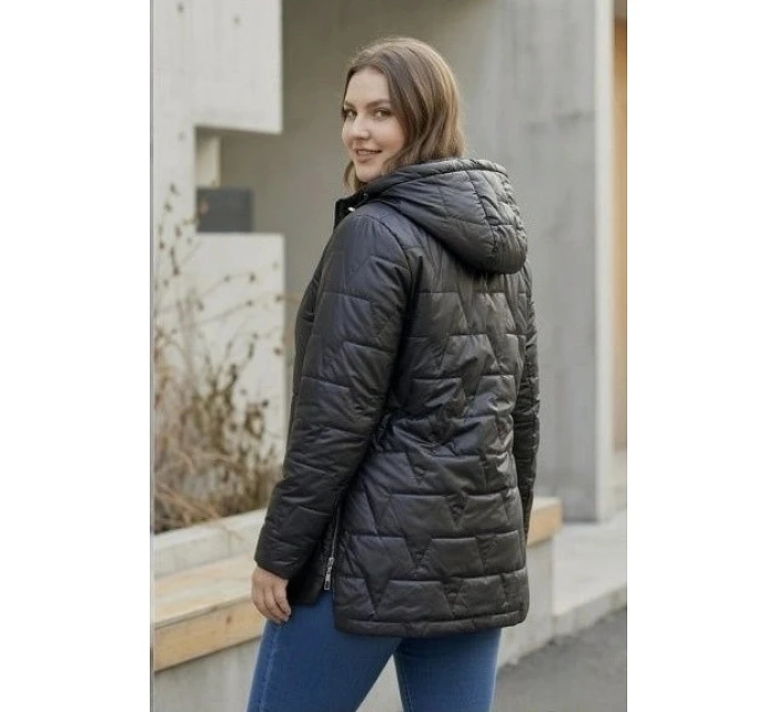 Tenká bunda s kapucí plus size Goodlookin černá (B8576-1) Tenká bunda s kapucí plus size Goodlookin černá (B8576-1)
