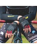 Cyklistické rukavice Rockbros S169BR XL s gelovými polštářky - černo-červené