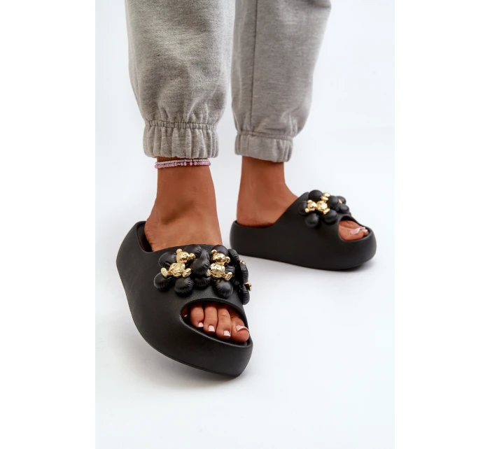 Dámské Žabky S Ozdobami Na Podrážce Černé model 21665975 - Boto