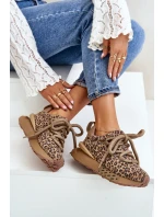 Dámské Zamszové Tenisky Na Platformě S Tlustým Šněrováním Panthera Artiker 55C0135 Hnědé