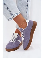 Dámské tenisky z imitace semiše fialové Calira