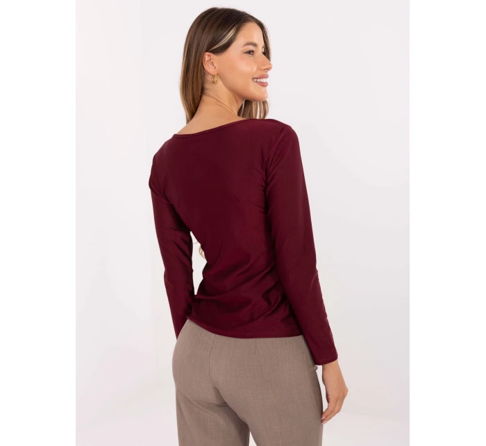 Bluzka IT BZ model 21314509 bordowy - FPrice Bluzka IT BZ model 21314509 bordowy - FPrice