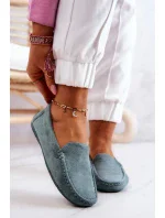 Dámské Semišové Mokasíny máta model 19957035 - Kesi