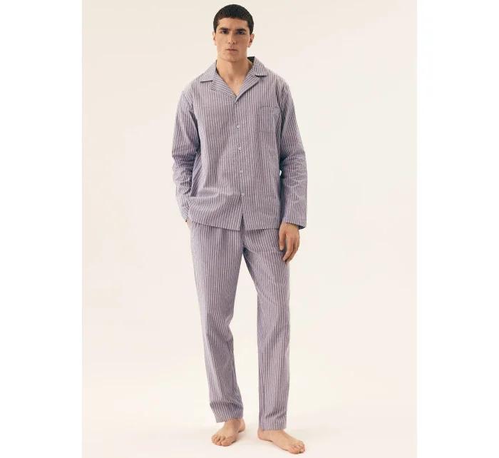 Pyžamo Henderson 43035 Mic délka/r M-2XL pruhované