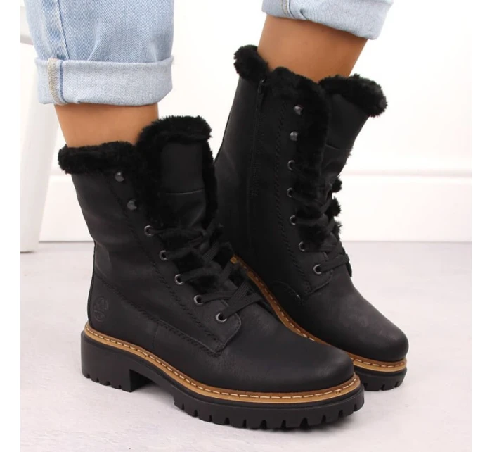 W boty s kožešinou model 20845368 - Rieker W boty s kožešinou model 20845368 - Rieker