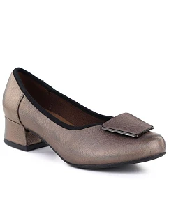 Dámské lodičky na klínku pohodlné zlaté M.Daszynski model 22068930 3