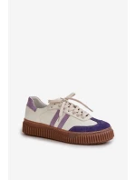 Zazoo N1068 Kožené Nízké Sneakersy Dámské Na Platformě Bílé Zazoo N1068 Kožené Nízké Sneakersy Dámské Na Platformě Bílé