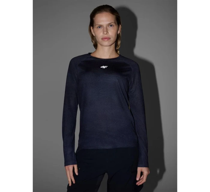 Dámské rychleschnoucí cyklistické tričko s dlouhým rukávem 4F 4FWSS25TFLOF344-20A Dámské rychleschnoucí cyklistické tričko s dlouhým rukávem 4F 4FWSS25TFLOF344-20A