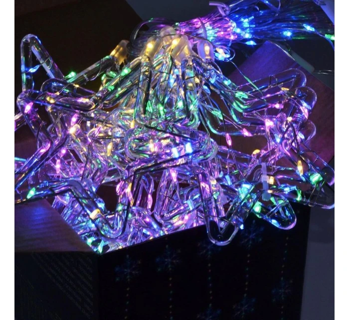 Světelné závěsy na vánoční stromek 120x120 CM 235LED MULTIKOLOR STARS