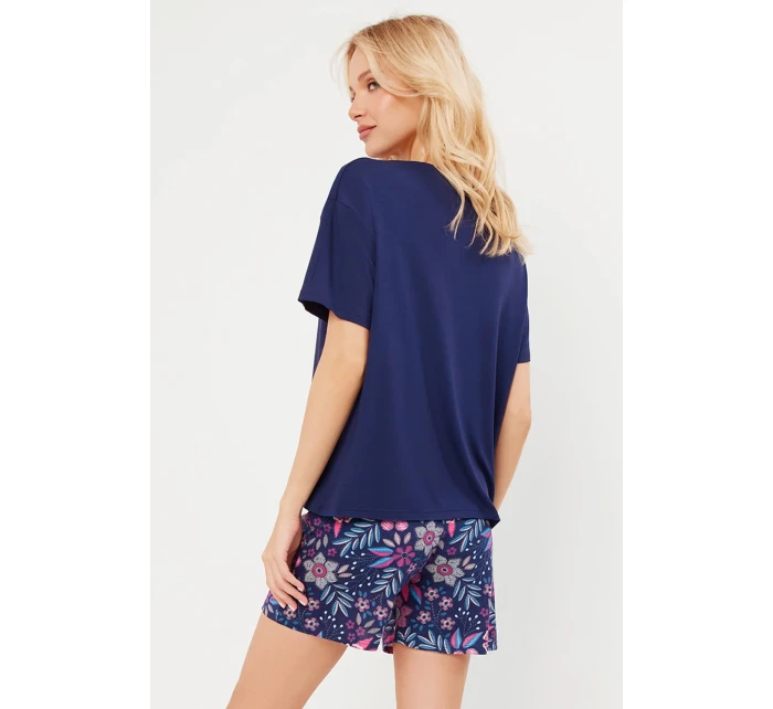 Italská móda Wista kr.r. kr.sp. barva:tmavě modrá/potisk Italská móda Wista kr.r. kr.sp. barva:tmavě modrá/potisk