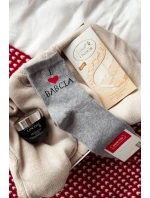 Dámské ponožky S Nápisem I Love Babcia Šedé