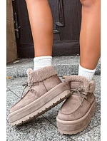 Dámské béžové sněhule na platformě s kožíškem Big Star model 22386361 - Big Star Shoes Dámské béžové sněhule na platformě s kožíškem Big Star model 22386361 - Big Star Shoes