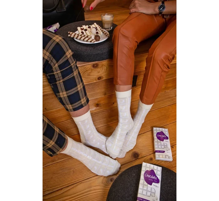 Duhové ponožky bílá čokoláda 1 pár Duhové ponožky bílá čokoláda 1 pár