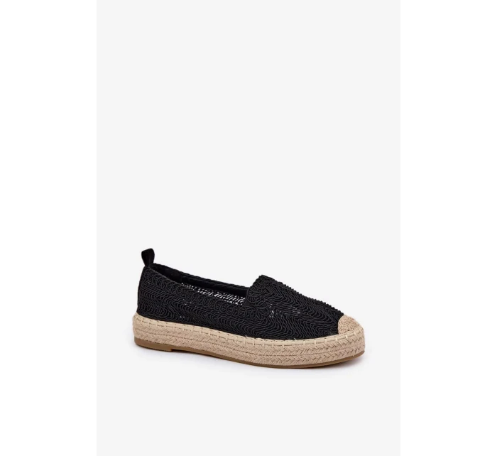 Dámské espadrilly na platformě Vinceza – černé Dámské espadrilly na platformě Vinceza – černé