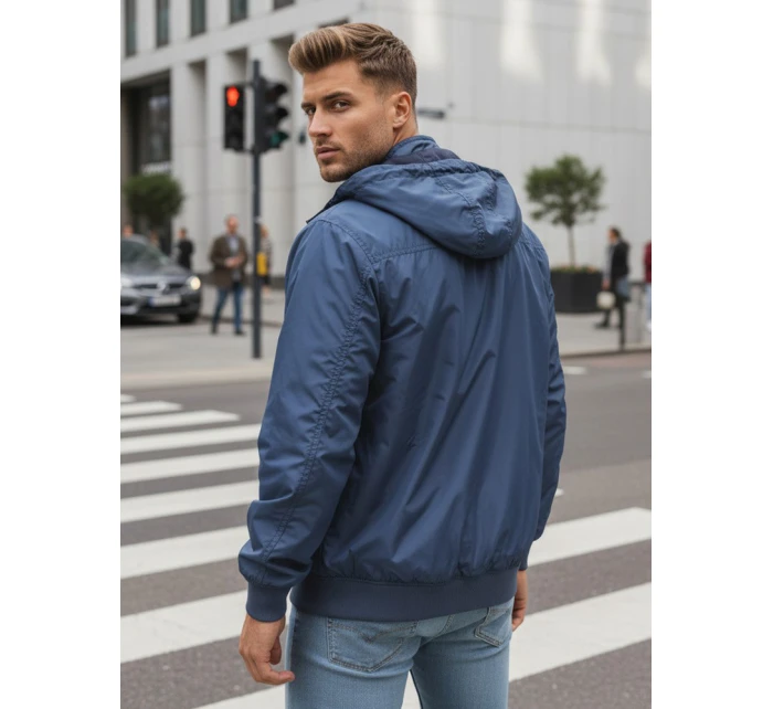 Modrá pánská oboustranná přechodná bunda FashionStreet TX4984