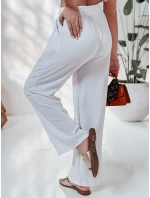 Dámské volnočasové kalhoty s širokými nohavicemi white Dstreet model 21987243 - FashionStreet