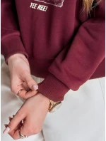 Dámská oversize mikina s potiskem GOOSHY vínová FashionStreet BY1426