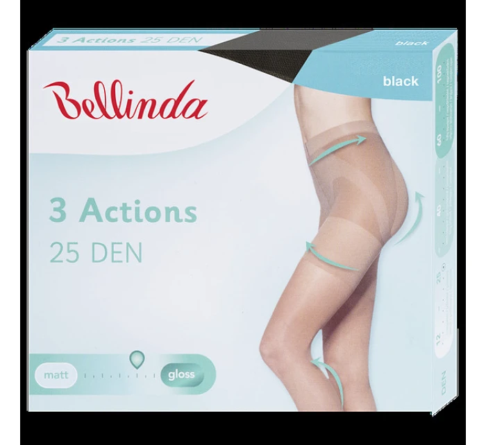 Formující punčochové kalhoty 3ACTIONS 25 DEN - BELLINDA - černá