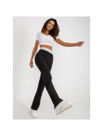 Černé látkové kalhoty do zvonu bez kapes (DHJ-SP-6971.33P) Černé látkové kalhoty do zvonu bez kapes (DHJ-SP-6971.33P)