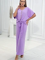 Souprava halenky a kalhot světle fialová