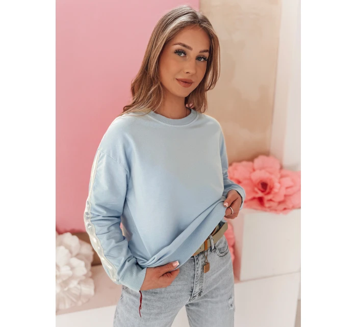 Dámská jednobarevná mikina LUMIVIA modrá FashionStreet BY1370