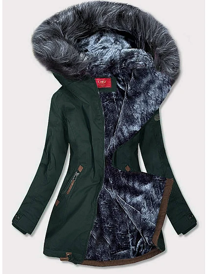 Dámská nepromokavá parka zeleno-šedá (m-923) Dámská nepromokavá parka zeleno-šedá (m-923)