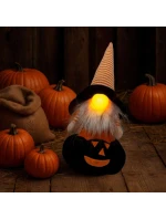 DEKORATIVNÍ FIGURKA NA DÝNI 35CM LED HALLOWEEN ČERNÁ