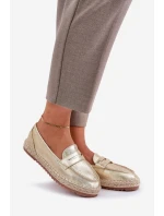 Dámské espadrilky s  na ploché podrážce zlaté model 21683655 - Boto