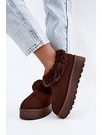 Dámské sněhule na platformě s kožíškem Big Star model 22391260 hnědé - Big Star Shoes Dámské sněhule na platformě s kožíškem Big Star model 22391260 hnědé - Big Star Shoes