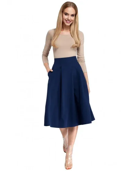 M302 Dámská midi sukně - tmavě modrá