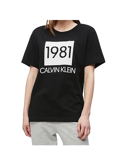 Dámské Tričko s krátkým rukávem QS6343E-001 - Calvin Klein Dámské Tričko s krátkým rukávem QS6343E-001 - Calvin Klein
