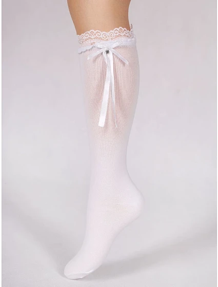 Dětské podkolenky YO! model 20091371 Girl S mašlí 3134 - Yoclub