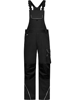Daiber JN 879 (62) Pracovní kalhoty s laclem - Solid 02.879X black