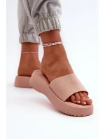 Dámské sandály na platformě a klínu růžové model 21666117 - Boto Dámské sandály na platformě a klínu růžové model 21666117 - Boto