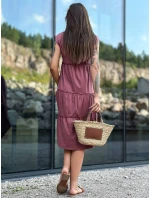 Sukienka TW SK model 18799014 ciemny różowy - FPrice Sukienka TW SK model 18799014 ciemny różowy - FPrice