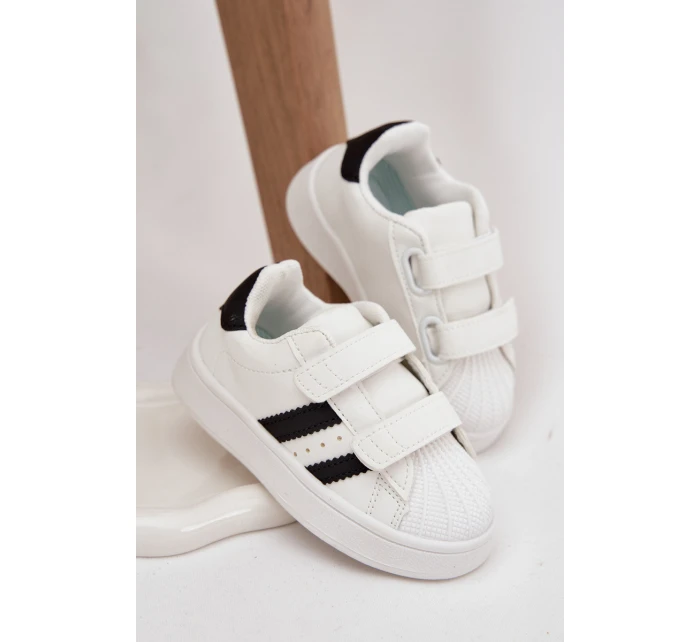 Dětské sportovní sneakers z eko kůže Renel – bílé