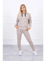 Dámská souprava s potiskem 20929 béžová - Kesi Dámská souprava s potiskem 20929 béžová - Kesi