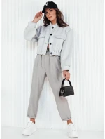 Dámská světle šedá bomber bunda Dstreet model 21972807 - FashionStreet