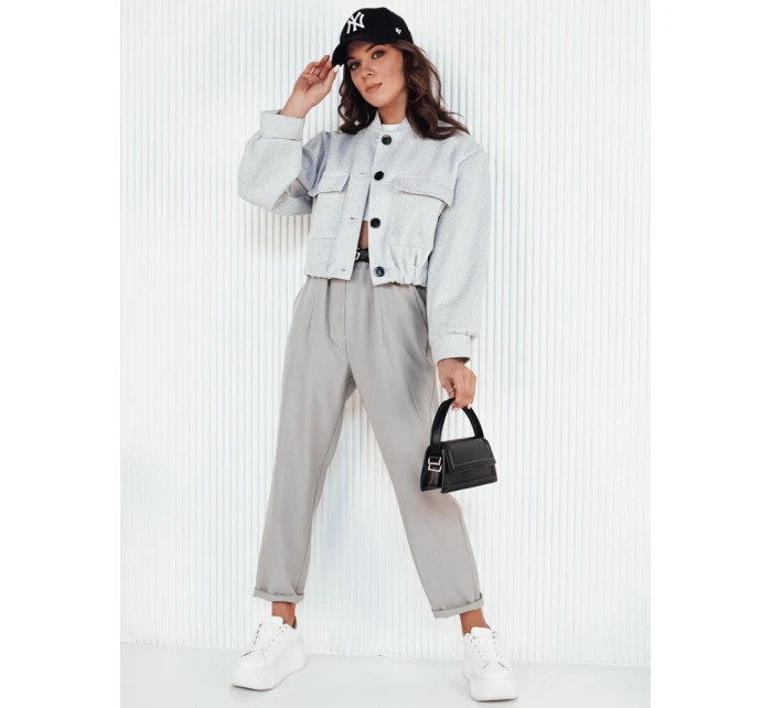 Dámská světle šedá bomber bunda Dstreet model 21972807 - FashionStreet