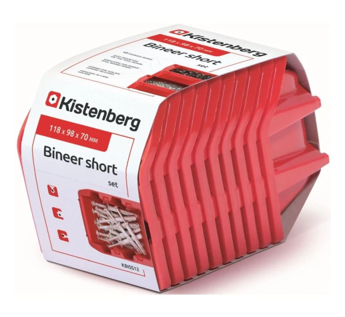 BINEER SHORT 10DÍLNÁ SADA DÍLENSKÝCH PODNOSŮ ČERVENÁ KISTENBERG