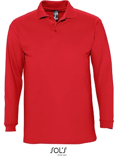SOL'S Winter II Piqué polo s dlouhým rukávem 25.1353 red